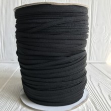 Гумка для мед масок, 6 мм, чорний, метр