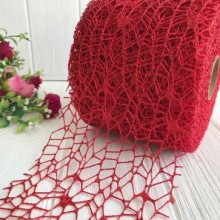 Сітка декоративна новорічна, 12 см, червона