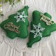 Аппликация елочка Merry Cristmas, 9х6,5 см, зеленый, шт.