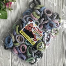 Гумка Калуш з люрексом, 2,5 см, пастельний мікс, упаковка 100 шт.