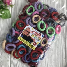 Гумка Калуш із люрексом, 2,5 см, кольоровий мікс, упаковка 100 шт.