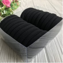 Набір резинок велюрчик, 5 см, чорний, упаковка 20 шт.