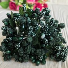 Гілочка з тичинками, темно-смарагдовий, пучок