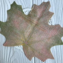 Листок клена без ніжки (великий), 16х12,5 см, блідо-зелено-оранжевий, шт.