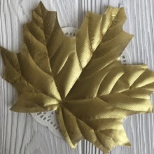 Листок клена без ніжки (великий), 16х12, 5 см, золото, шт.