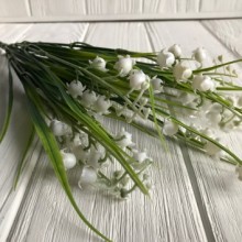 Гілка конвалії, 38 см, зелено-білий, 1 шт.