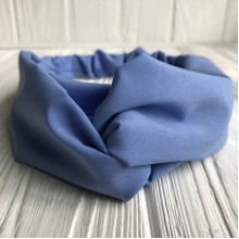 Пов'язка-плетіння тканинна однотонна, 25 см, небесно-блакитна, шт.