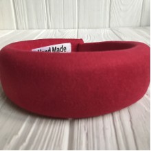 Обруч замшевий об'ємний, 4 см, малиново-червоний, шт.