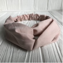 Пов'язка-плетення тканинна однотонна, 25 см, пудровий, шт.