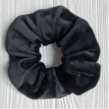 Скранч велюр, 12 см, чорний, шт.