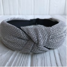 Обруч чалми блиск, 3 см, срібло, шт.