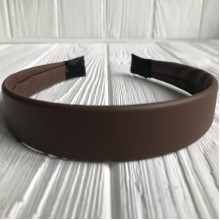 Обруч із екошкіри, 2,5 см, шоколадний, шт.