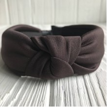 Обруч кріп чалма однотонний, 4,5 см, шоколадний, шт.