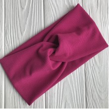 Пов'язка трикотаж рубчик, 11 см, малиновий, шт.