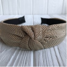 Обруч чалми блиск, 3 см, золото, шт.