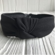 Обруч кріп чалма однотонний, 4,5 см, чорний, шт.