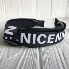 Обруч чалма з екошкіри (Nice широка), 4 см, чорний, шт.