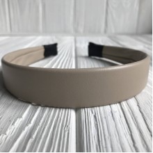 Обруч із екошкіри, 2,5 см, бежевий, шт.