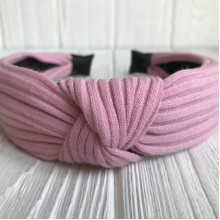 Обруч чалма мустанг трикотаж, 3 см, рожевий, шт.