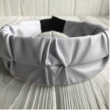 Обруч екошкіра жниварка, 4 см, білий, шт.