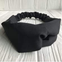 Пов'язка-плетення тканинна однотонна, 25 см, чорна, шт.