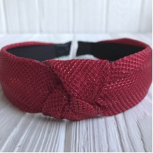 Обруч чалми блиск, 3 см, червоний, шт.