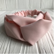 Пов'язка-плетення тканинна однотонна, 25 см, персиковий, шт.