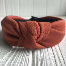 Обруч кріп чалма однотонний, 4,5 см, карамельний, шт.