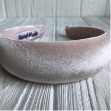 Обруч велюр, 4 см, персиковий, шт.