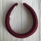 Обруч об'ємний кріп однотонний, 4 см, бургунді, шт.