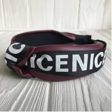 Обруч чалма з екошкіри (Nice широка), 4 см, вишневий, шт.