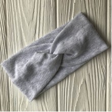 Дитяча пов'язка в дірочку, 8 см, сірий меланж, шт.