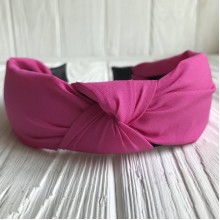 Обруч чалма тканинний однотонний, 4 см, малиновий, шт.