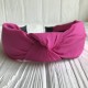 Обруч чалма тканинний однотонний, 4 см, малиновий, шт.