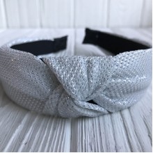 Обруч чалми блиск, 3 см, білий, шт.