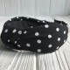 Обруч чалма тканевый в горох, 4 см, черный, шт.