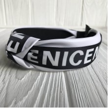 Обруч чалма з екошкіри (Nice широка), 4 см, білий, шт.