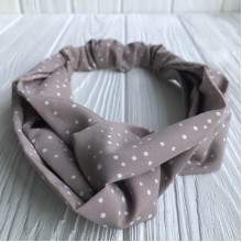 Пов'язка-плетіння в маленьку точку, 25 см, темно-бежевий, шт.