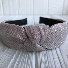 Обруч чалми блиск, 3 см, рожевий, шт.