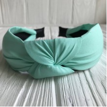 Обруч чалма тканинний однотонний, 4 см, м'ятний, шт.