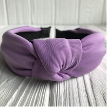 Обруч креп чалма однотонний, 4,5 см, бузковий, шт.