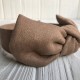Обруч замшевий бант, 2,5 см, кавовий, шт.
