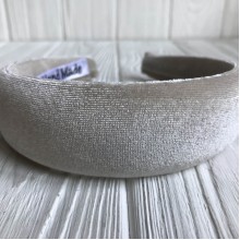 Обруч велюр, 4 см, бежевий, шт.