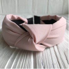 Обруч чалма тканинний однотонний, 4 см, персиковий, шт.