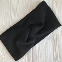 Замша пов'язка (фліс), 12 см, чорний, шт.