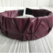 Обруч екошкіра жниварка, 4 см, вишневий, шт.