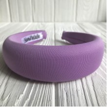 Обруч об'ємний кріп однотонний, 4 см, бузковий, шт.