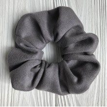 Скранч замша, 12 см, сірий, шт.