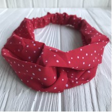 Пов'язка-плетіння в маленьку точку, 25 см, червона, шт.