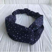 Пов'язка-плетіння в маленьку точку, 25 см, сапфіровий, шт.